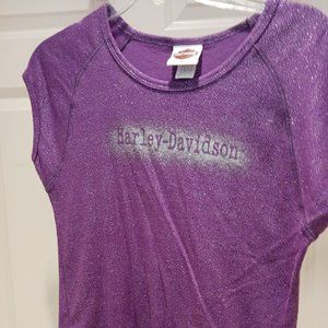 Harley-Davidson Women's Top Large Purple with Silver Sparkles - Frazier's HD